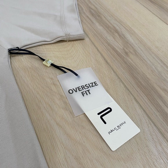 Public Supply Short Sleeve Shirt Oversize Fit Men's Small Heavy Light Sand - Picture 3 of 5